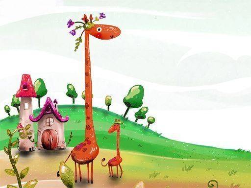 Cartoon Giraffe Puzzle Game