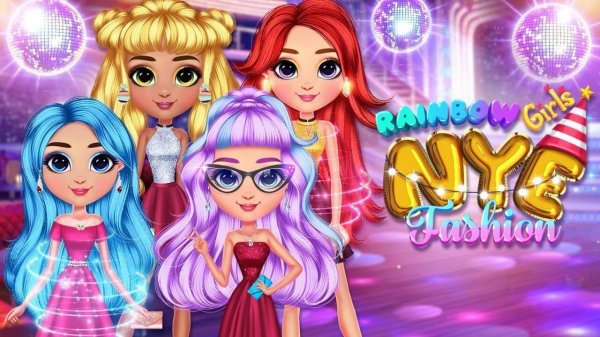 Rainbow Girls NYE Fashion - Dress Up Game