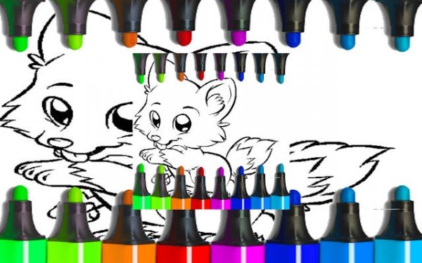 Cute Anime Animals Coloring Pages: Free Coloring Game