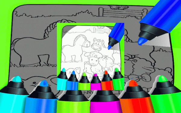 Farm Animals Coloring Book: Kids & Adults