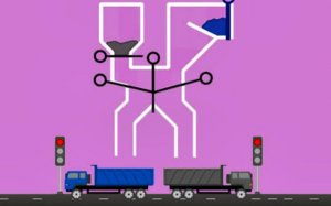 Sand Truck: Color Pipe Puzzle